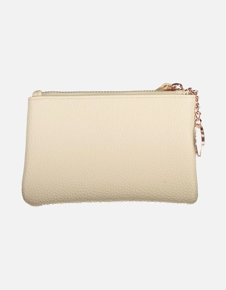 Recycled Logo Zip Pouch with Key Ring Women - Beige Wallets