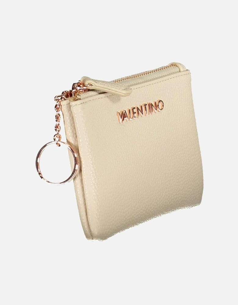 Recycled Logo Zip Pouch with Key Ring Women - Beige Wallets