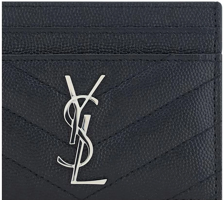 Quilted Calfskin Card Holder with Metal Logo Women - Black Bags