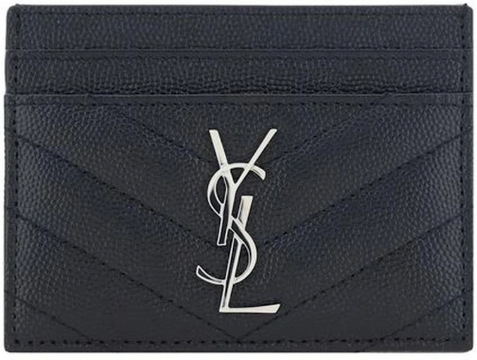 Quilted Calfskin Card Holder with Metal Logo Women - Black Bags