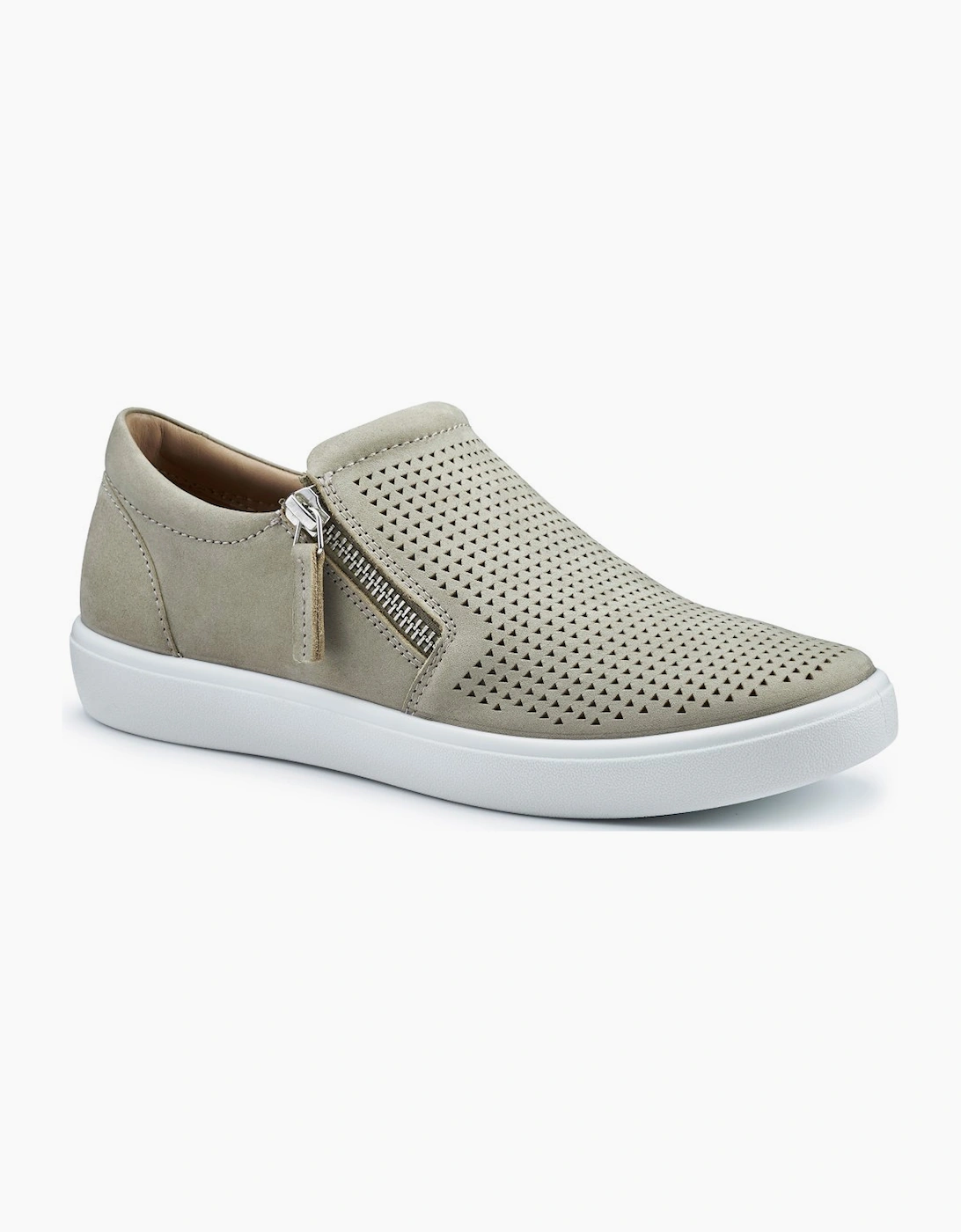 Hotter Women's Grey Daisy Slip On Trainers - Size: 6