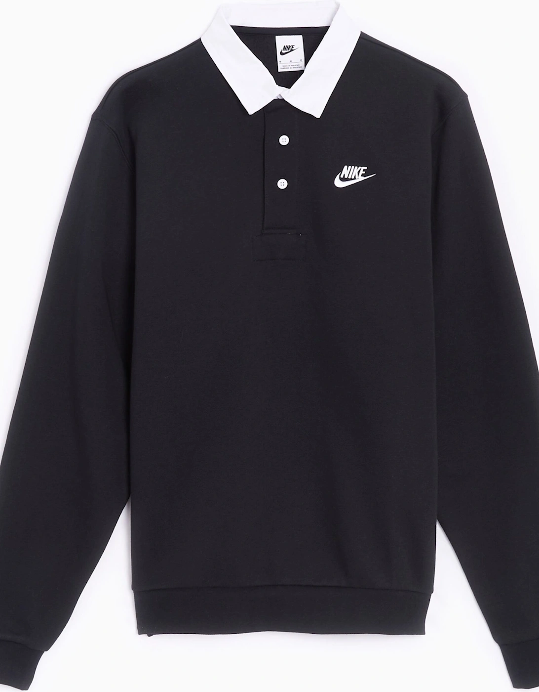 Club Black Brushed Back Long Sleeve Fleece Polo, 6 of 5