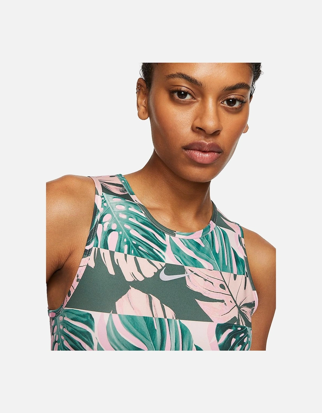 Women's Pink Tropical Crop Vest