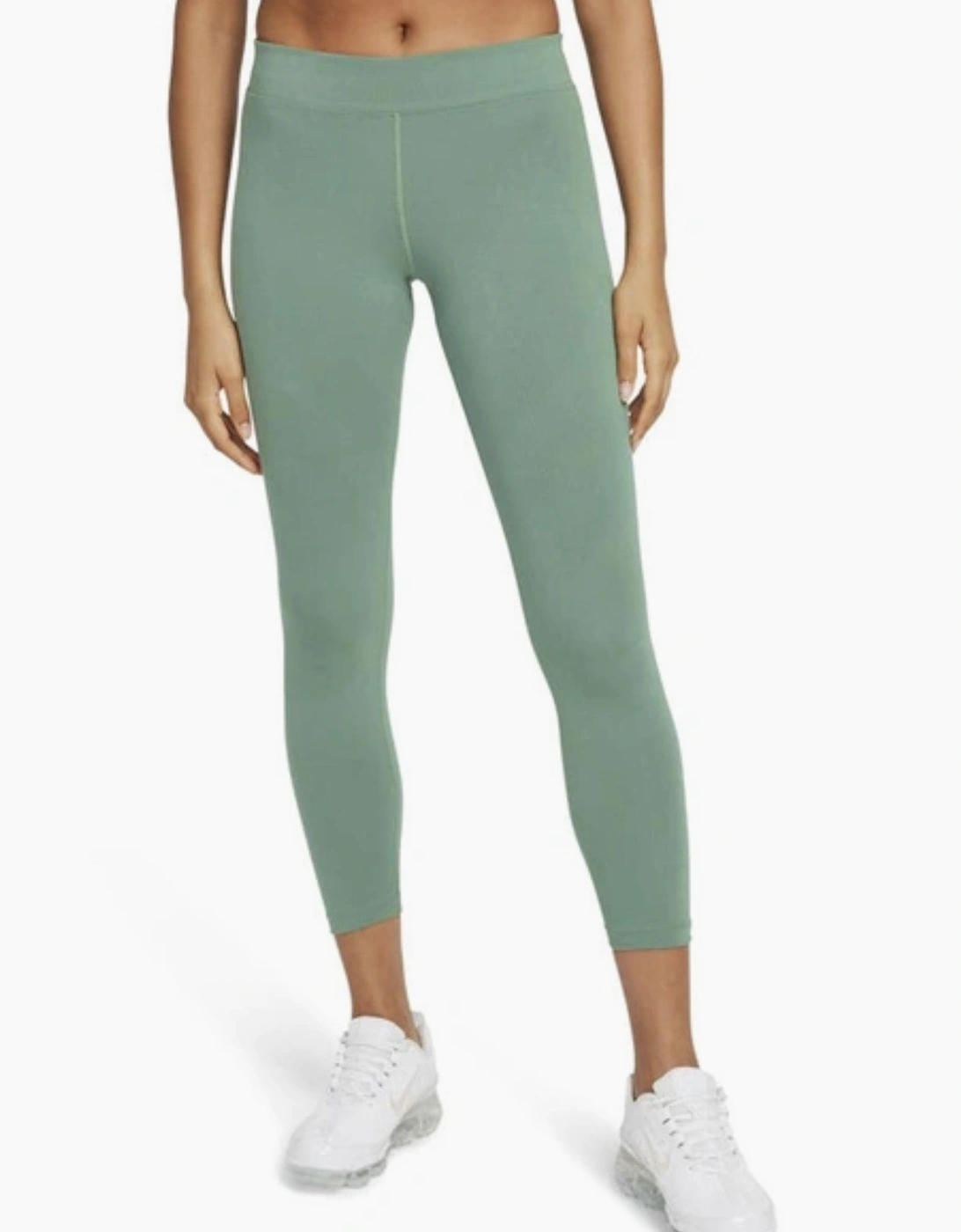 Women's Nike Women's 7/8 Mid Rise Green Leggings - Black - Size: 8/32in