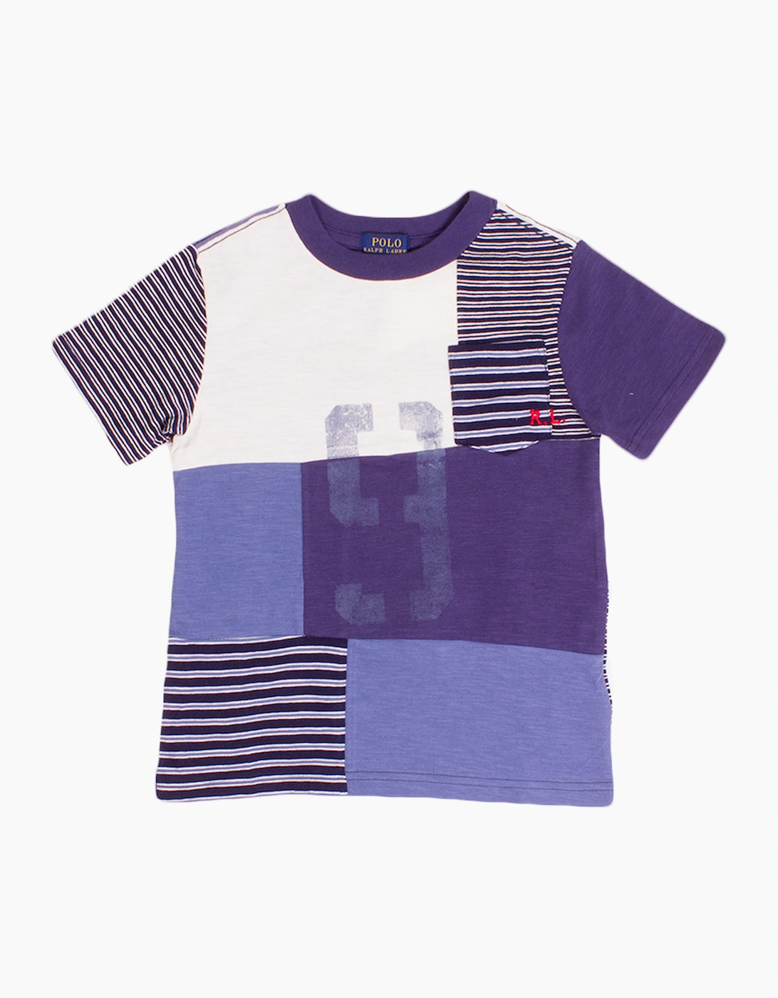 Ralph Lauren Boy's Ralph Lauren KIDS Navy Patchwork T-Shirt