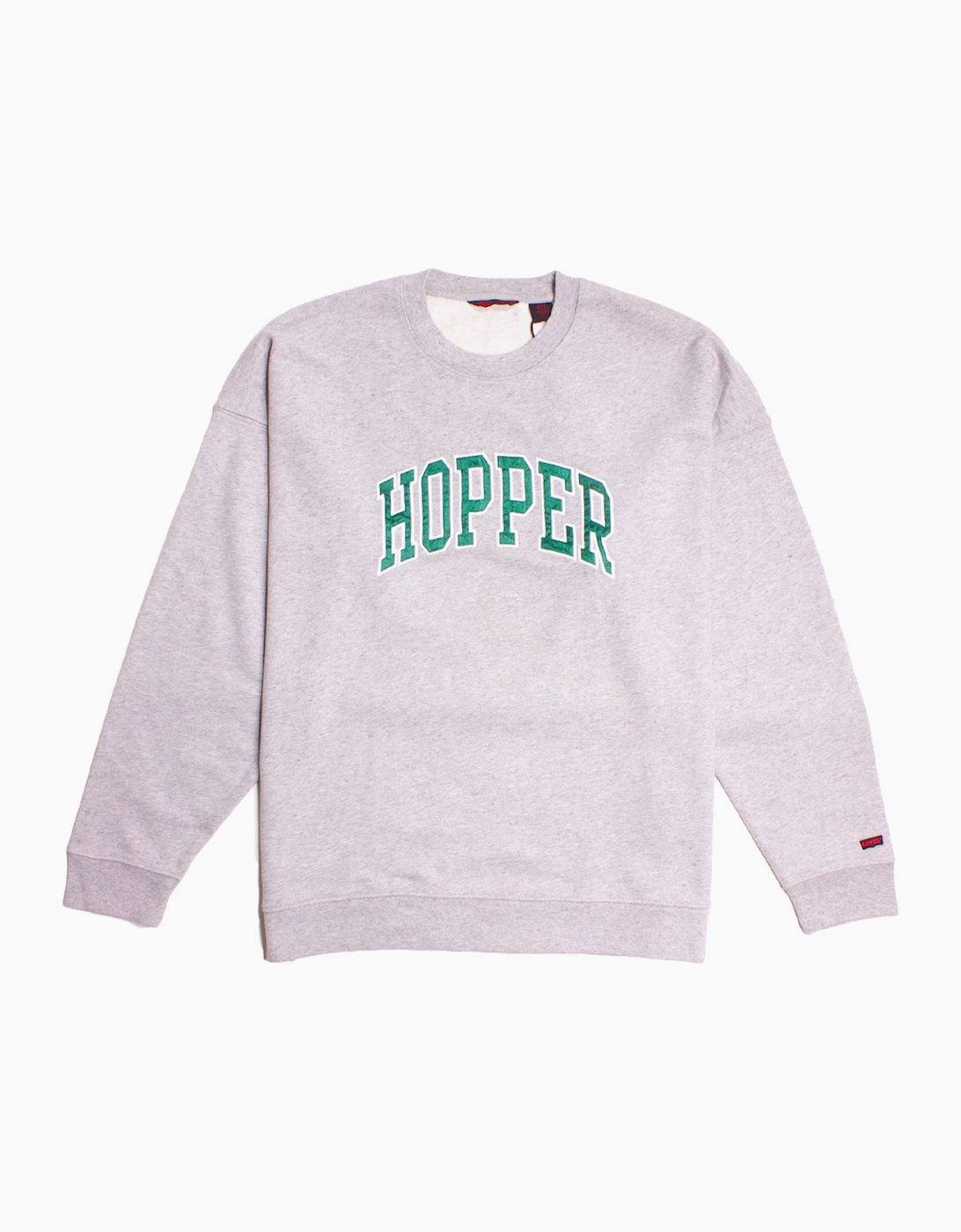 Men's Levi's® x Stranger Things Heather Grey 'HOPPER' Oversized Sweatshirt - Size: 36