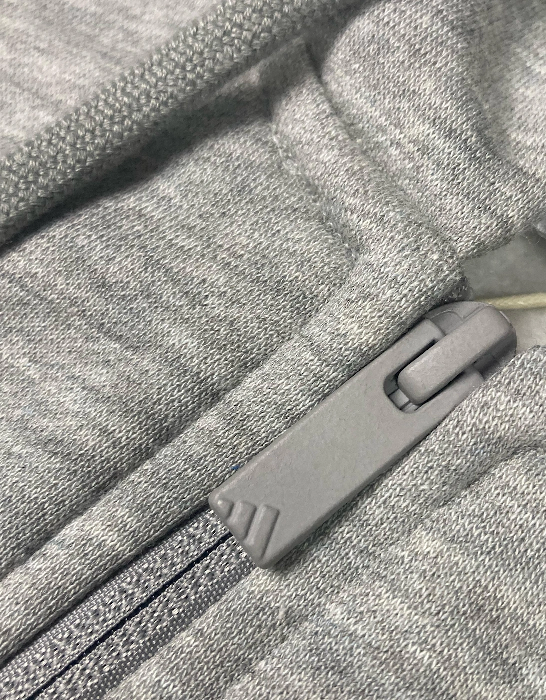 Grey 3 Stripes Essentials EQT Zip Hoodie