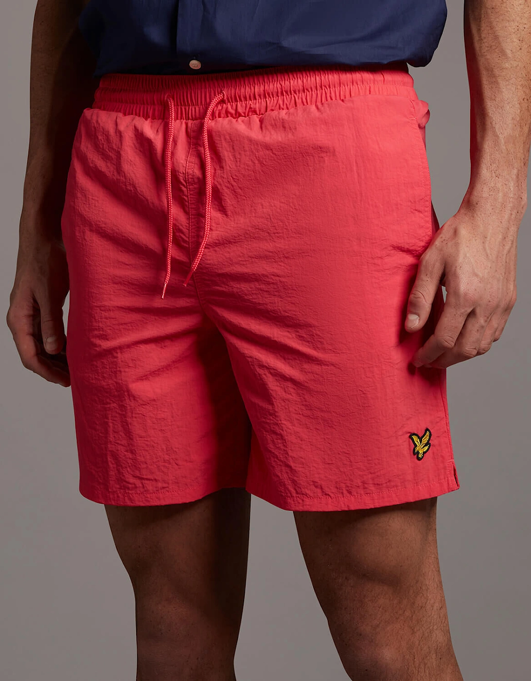 Plain Geranium Pink Swim Shorts