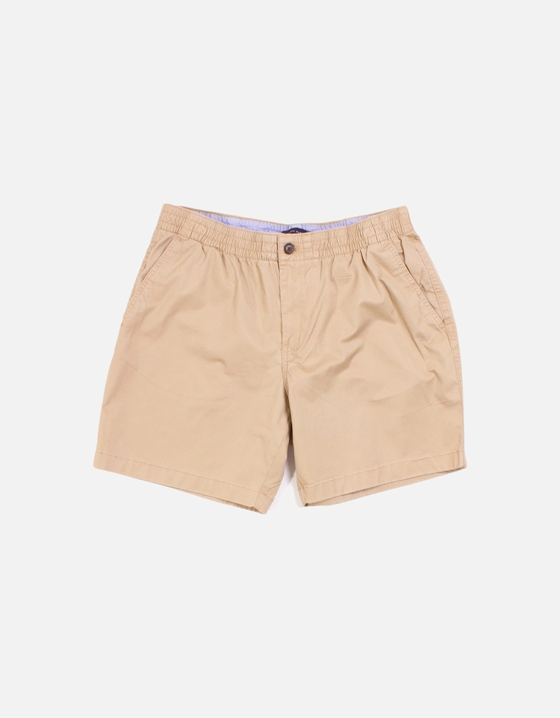 7" inseam Sand Elasticated Waist Chino Buttoned Shorts, 2 of 1