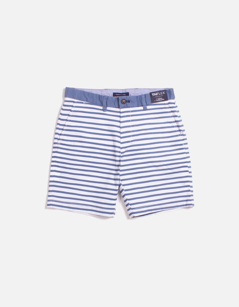 Captain Blue/ White Wave Stripe Short