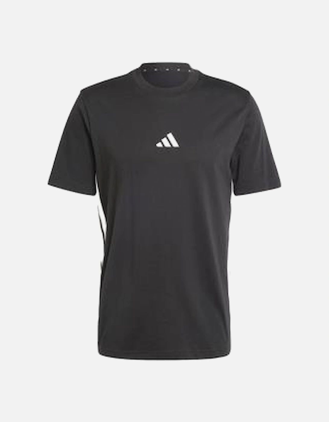 EQT Men's Black '3 Stripes' Single Jersey T-Shirt, 3 of 2
