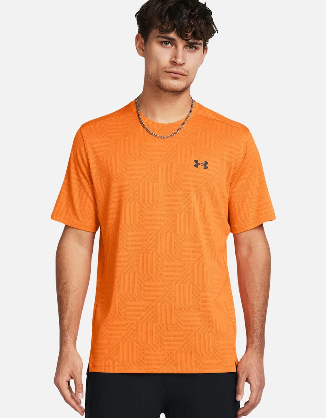Under Armour Men's Under Armour Tech T-Shirt Vent Geotessa Short Sleeve T-Shirt - Orange