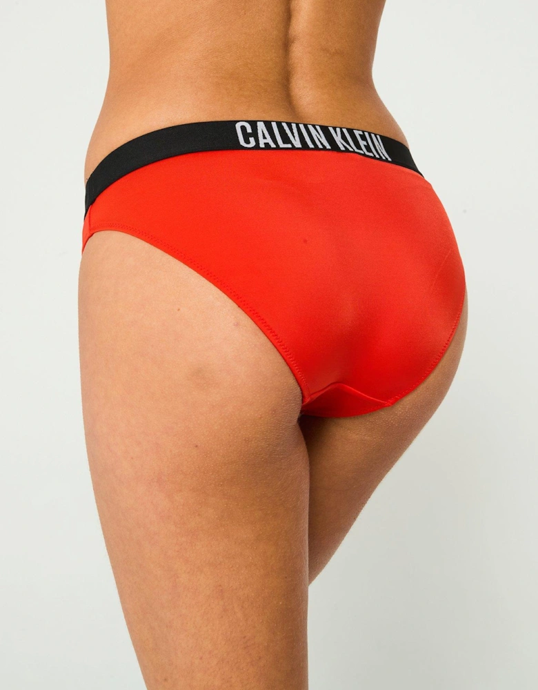 Logo Waistband Bikini Brief - Red