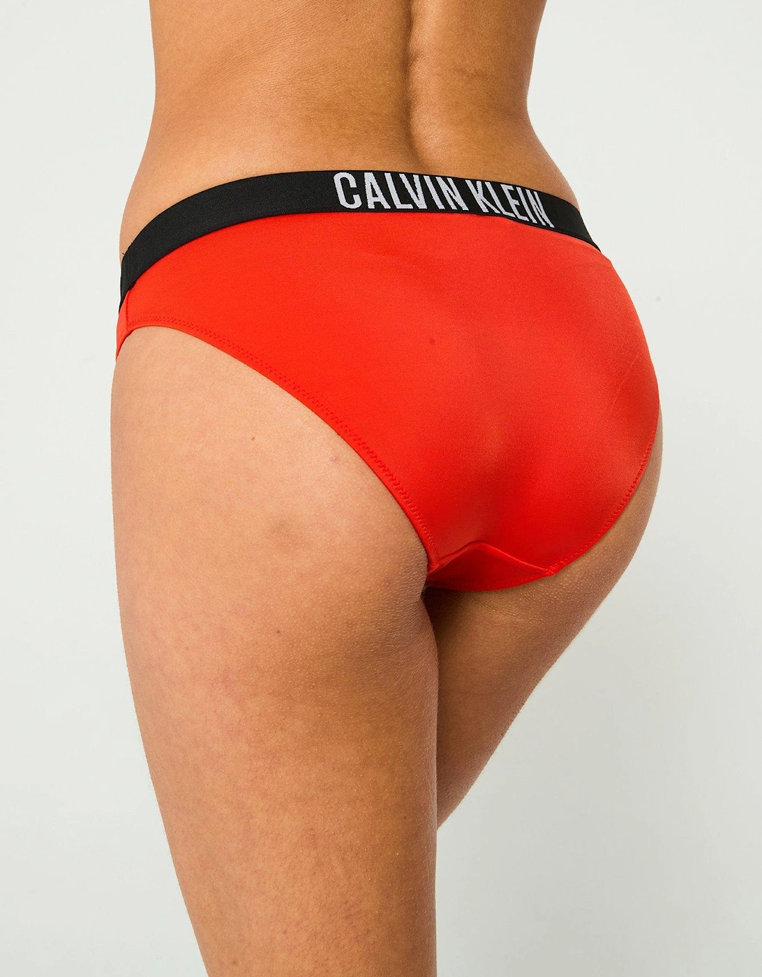 Logo Waistband Bikini Brief - Red