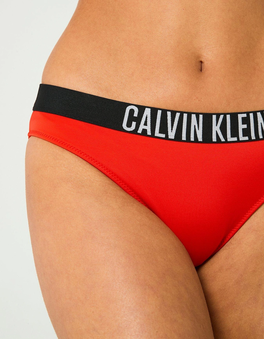 Logo Waistband Bikini Brief - Red