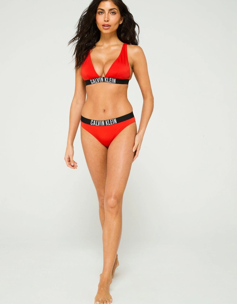 Logo Waistband Bikini Brief - Red