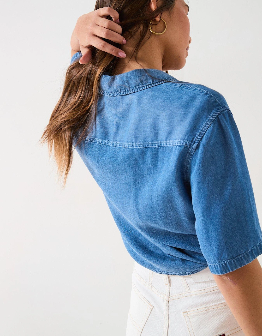 Chambray Tie Shirt - Blue