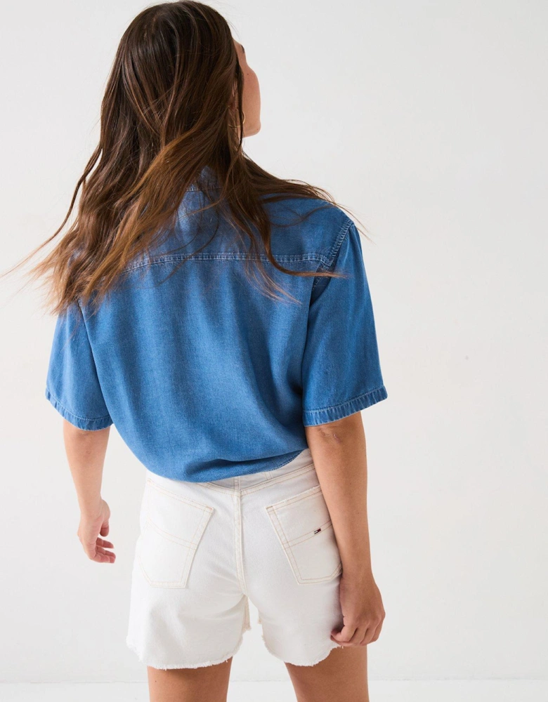 Chambray Tie Shirt - Blue