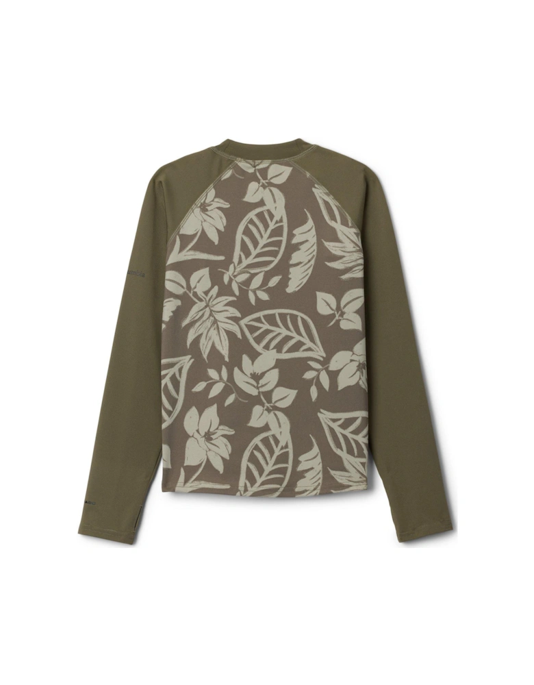 Kids Unisex Sandy Shores Printed Long Sleeve Sunguard - Green