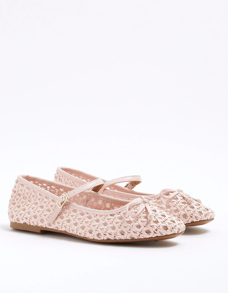 Raffia Ballet Shoe - Pink