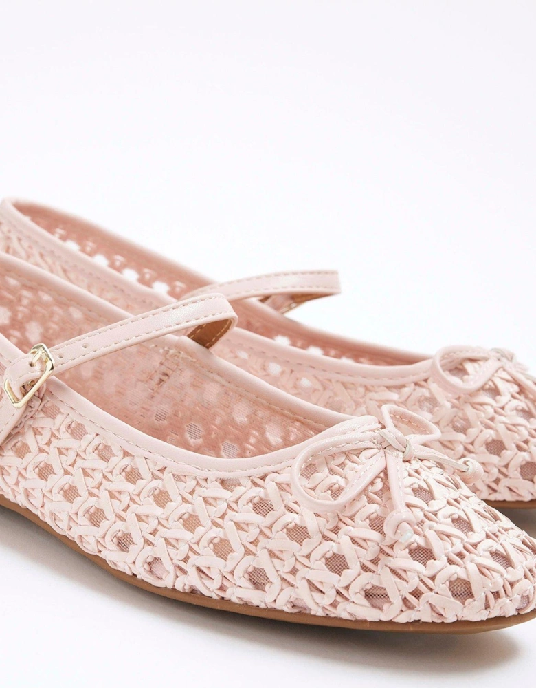 Raffia Ballet Shoe - Pink