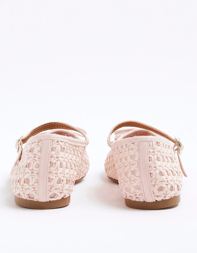 Raffia Ballet Shoe - Pink