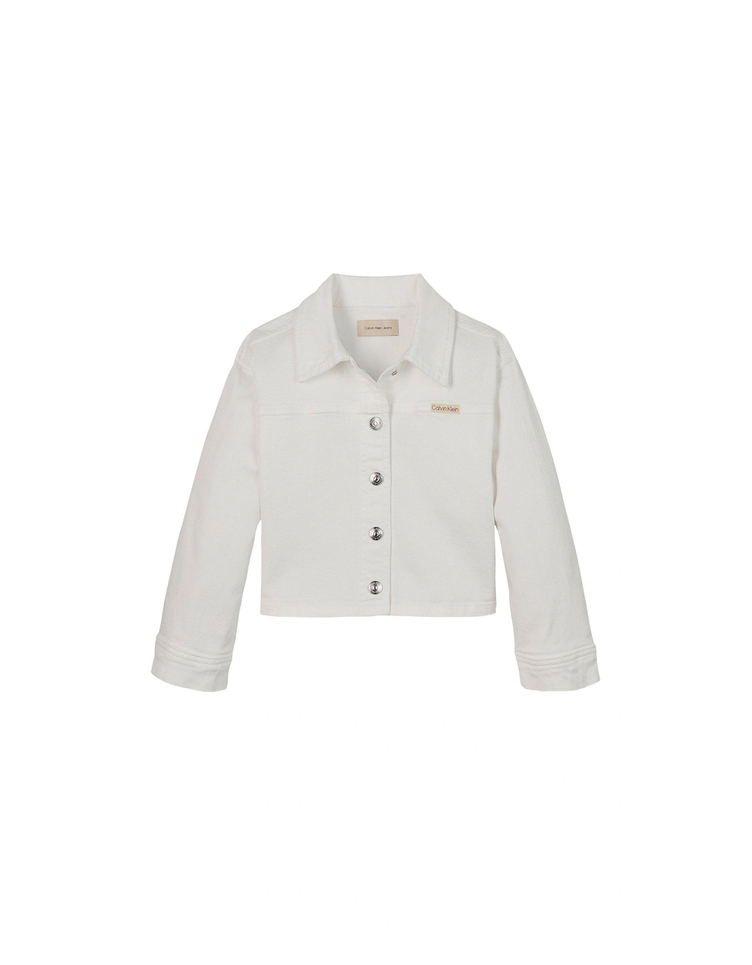 Girls White Denim Jacket - White