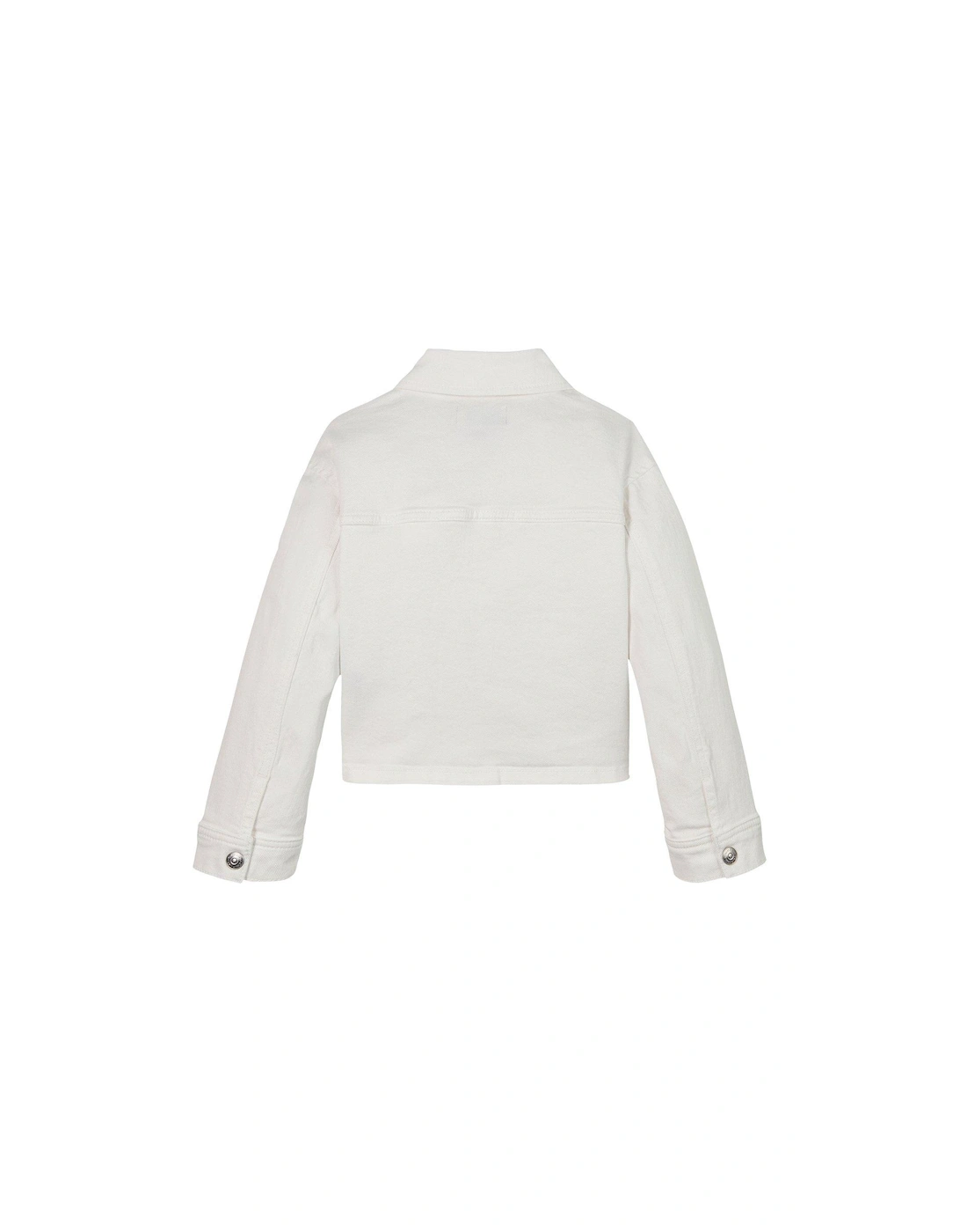 Girls White Denim Jacket - White