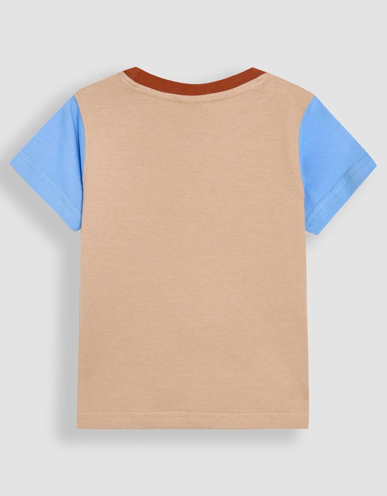 Boys Roar Applique Interactive T-Shirt - Beige