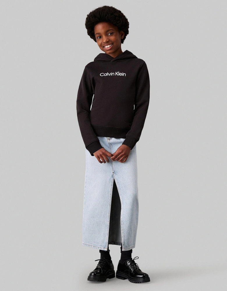 Kids Logo Terry Hoodie - Black