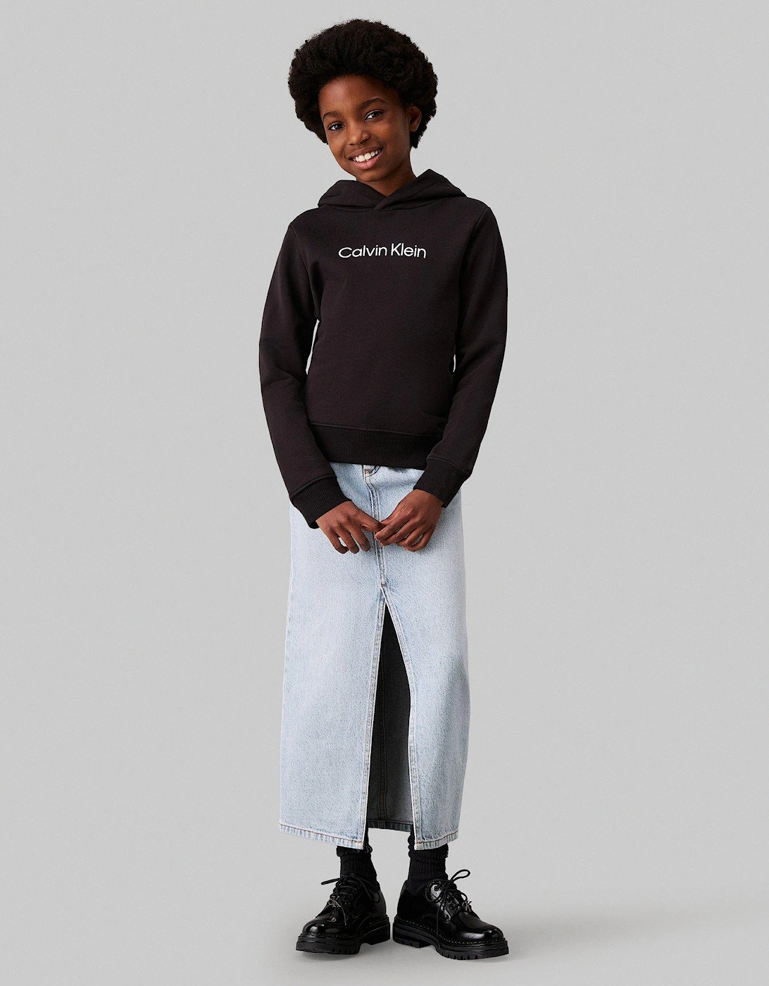 Kids Logo Terry Hoodie - Black
