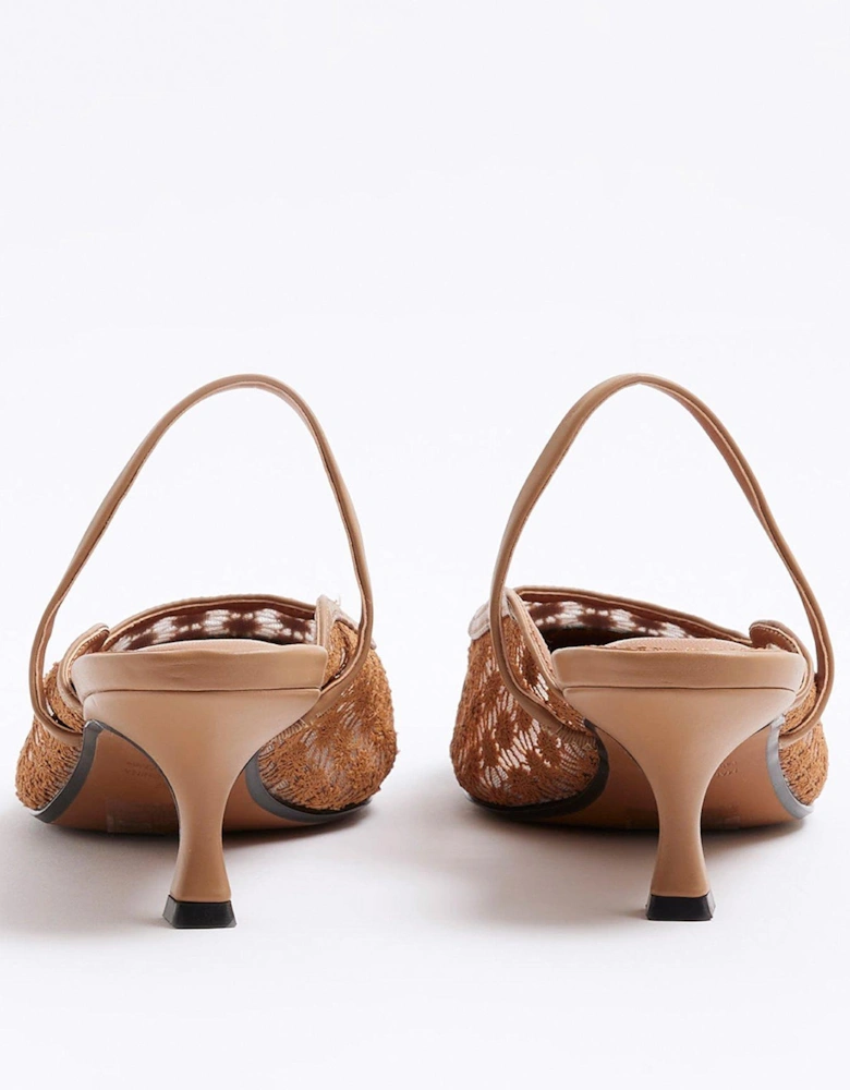 Ankle Strap Court Shoe - Brown