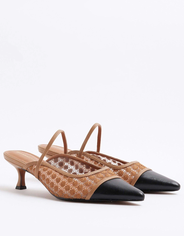 Ankle Strap Court Shoe - Brown