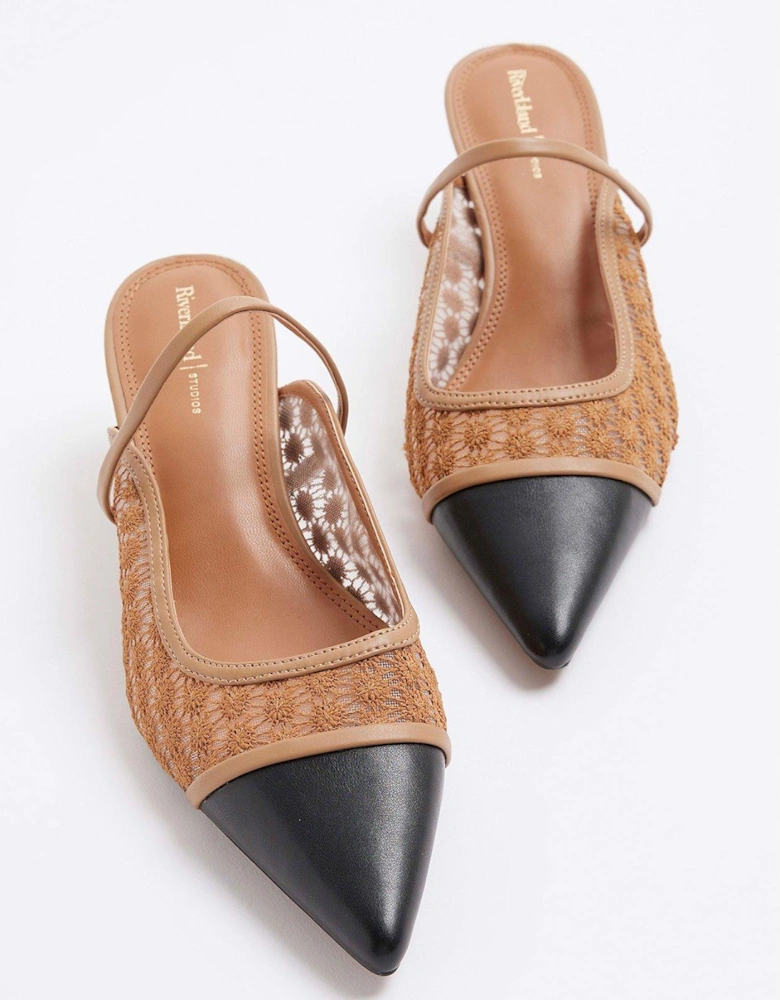 Ankle Strap Court Shoe - Brown