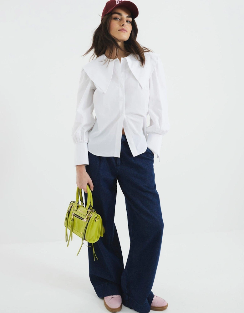Large Collar Blouse - White