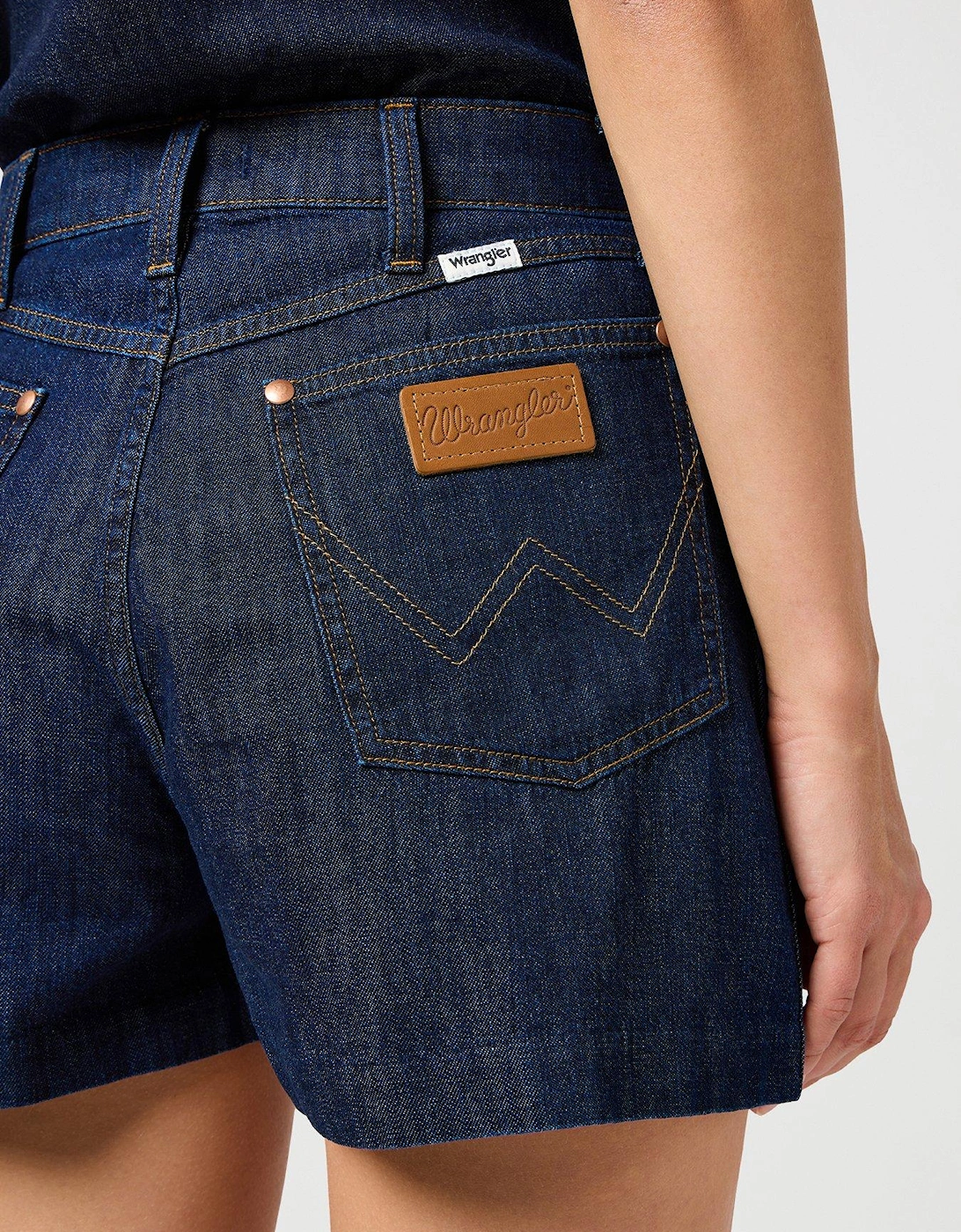Pleated Denim Shorts - Black