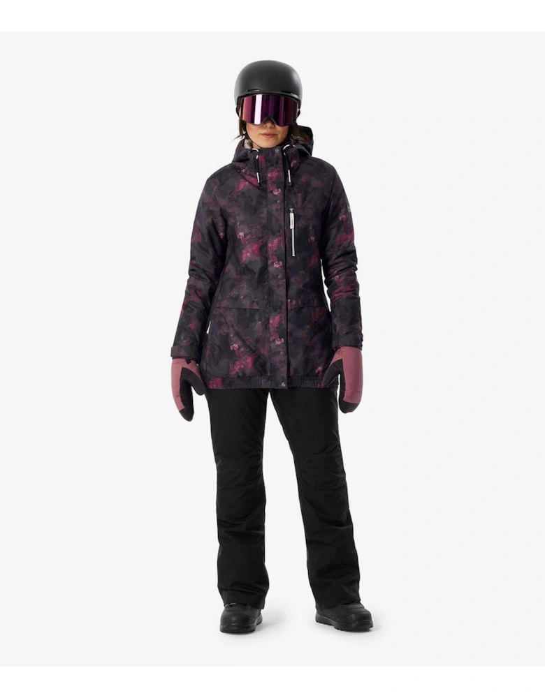 Women's 100 Snowboard Jacket - Black