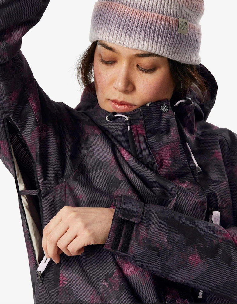 Women's 100 Snowboard Jacket - Black