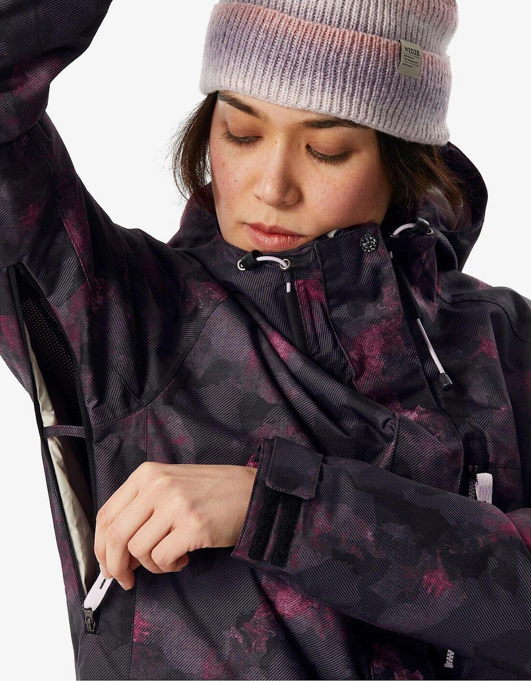 Women's 100 Snowboard Jacket - Black