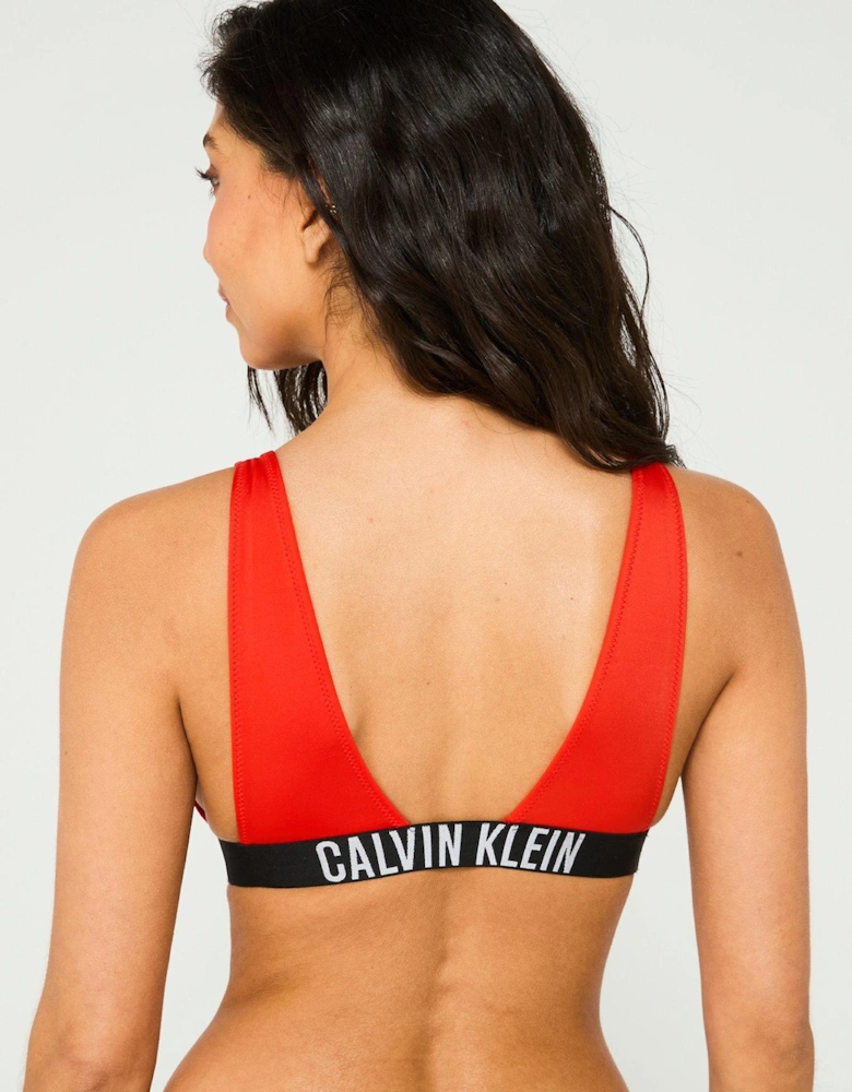 Cutout Detail Bikini Top - Red