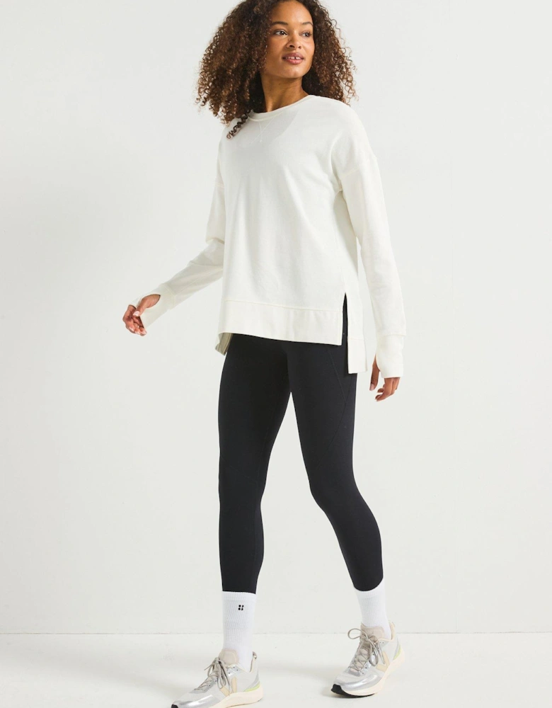 Womens Training After Class Longline Sweatshirt - White