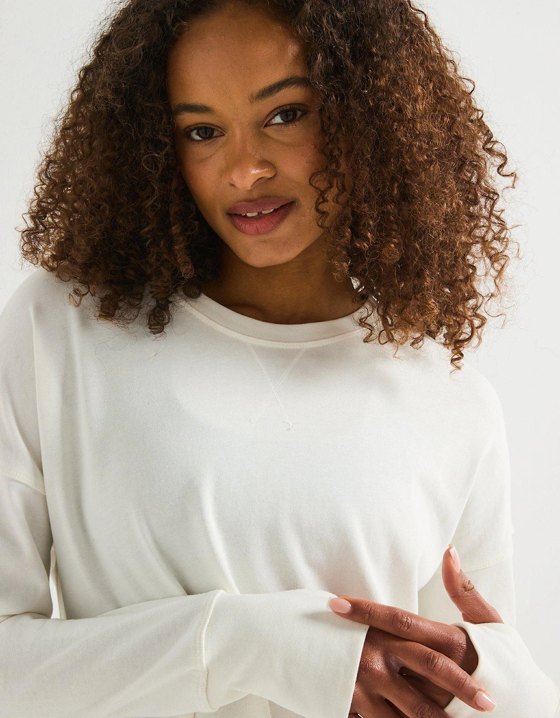 Womens Training After Class Longline Sweatshirt - White