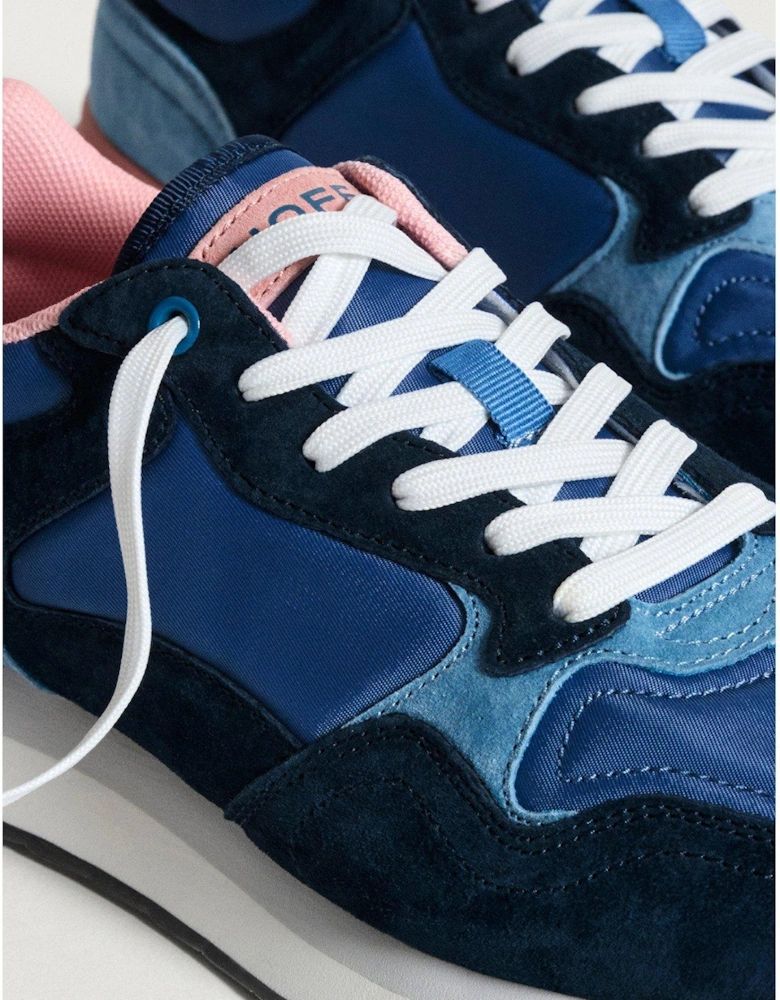 Women's Cork Trainers - Blue