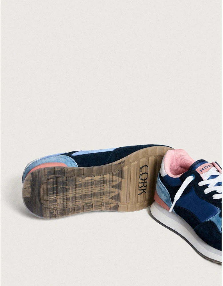 Women's Cork Trainers - Blue