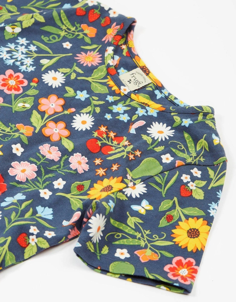 Girls Sunshine Skater Dress - Navy