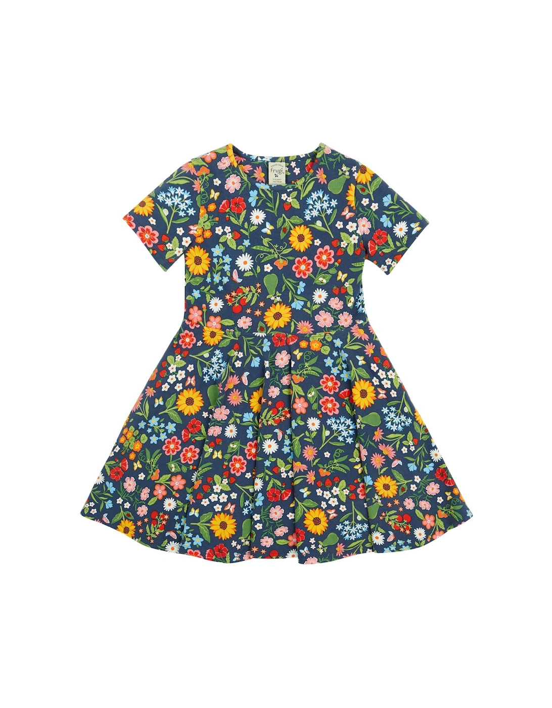 Girls Sunshine Skater Dress - Navy