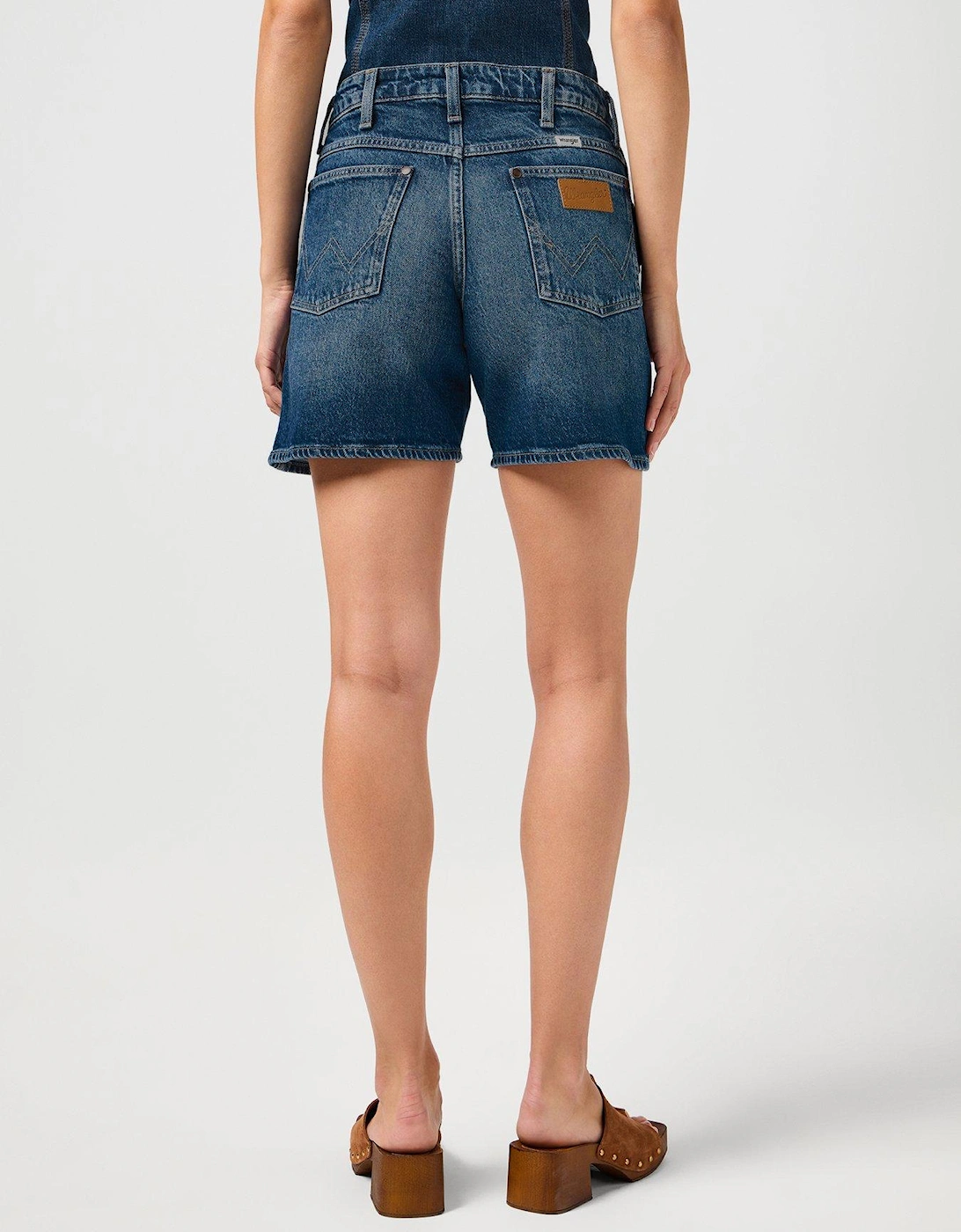 5 Inch Cowboy Denim Shorts - Blue