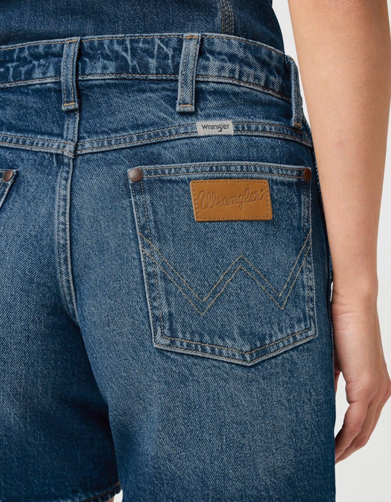 5 Inch Cowboy Denim Shorts - Blue