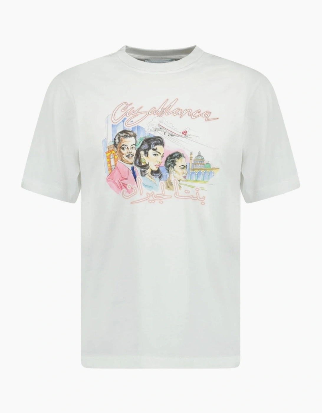 Men's Casablanca La Liaison Design White T-Shirt - Size: 36