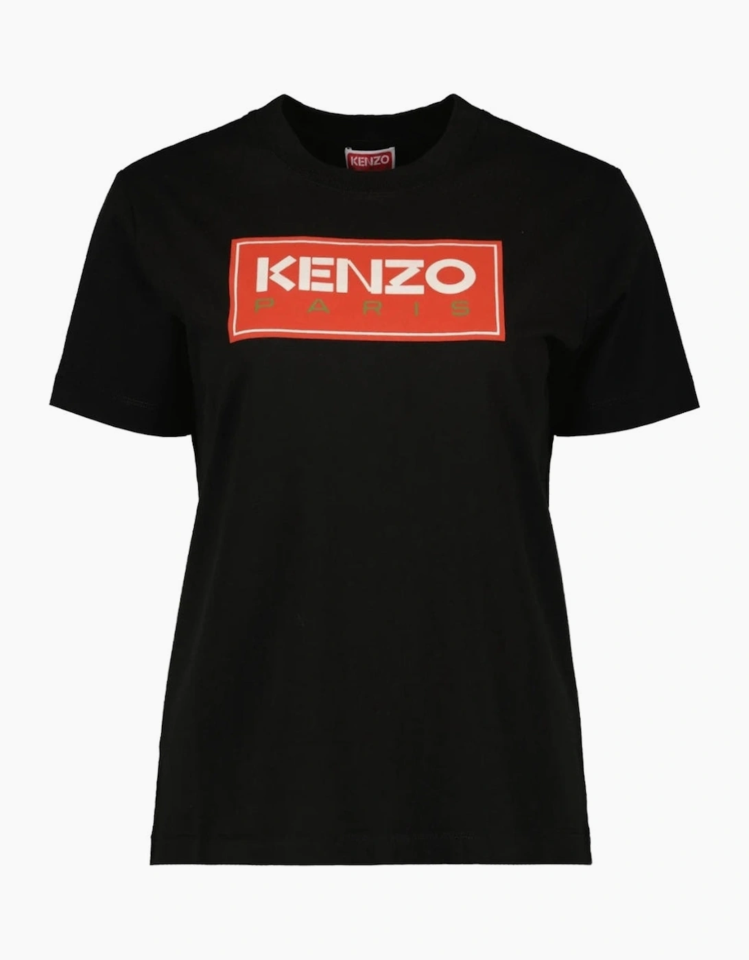 Kenzo Women's Black Paris Block Logo T-Shirt  12 M